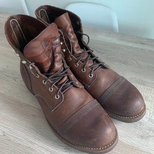 Red Wing Shoes - Iron Rangers Men's Boots in Amber Harness Leather (Size US 11)